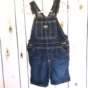 Oshkosh b’gosh dark denim overalls shorts - 24m